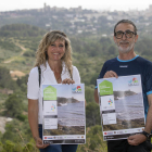 La consellera d'Esports, María José López, i el vicepresident del Club Excursionista Trail Tarraco, Juan Blanco. Fotos: