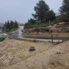 La carretera del Catllar, ahir a la tarda, on han començat els treballs de millora que ha encarregat la Diputació.