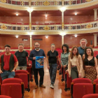 Foto de família de la presentació de la temporada de Tardor 2022 al Teatre Bartrina de Reus.