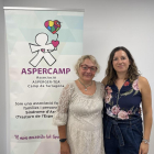 Imatge d'Elisenda Pascual (esquerra) i Laura Recha (dreta) a la seu d'Aspercamp a Tarragona.
