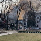 Imagen del teatro Mariúpol después del bombardeo.