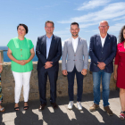 Imatge dels representants d'Eivissa, Dénia i Cambrils a la presentació del programa «Viu la Posidònia»