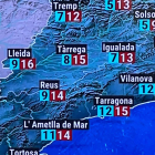 Mapa del temps equivocat.