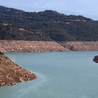 L'embassament de Rialb presenta un baix nivell de reserva d'aigua per la sequera.