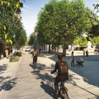 Imagen del anteproyecto de la reurbanización de la calle Ample y la plaza del Víctor.