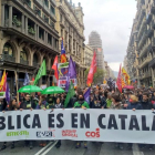 Imatge de la manifestació a Barcelona.