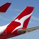 Imatge de la cua d'un dels avions de la companyia australiana Qantas.