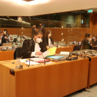Els advocats del Parlament Europeu al Tribunal General de la Unió Europea durant la vista a Luxemburg pel recurs dels eurodiputats Carles Puigdemont i Toni Comín sobre el seu escó.
