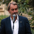 El expresidente Artur Mas, en rueda de prensa en los Jardins de Palau Robert, el 14 de octubre de 2021.