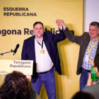El presidente de ERC con el recientemente ratificado como cabeza de lista de Erc en Tarragona, Pau Ricomà.