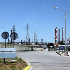 Pla general de l'entrada a la planta de Dow Chemical de Tarragona.