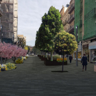 Imatge virtual de l'aspecte que tindrà el carrer Canyelles remodelat.