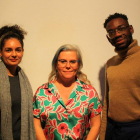 Los organizadores del proyecto Inpact Gabriela Marques, Cilia Willen y Marvin Mendy