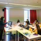 Imatge d'un aula del Campus Catalunya de la Universitat Rovira i Virgili.