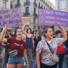 Imagen de archivo de una protesta en Barcelona en contra de la liberación de los miembros de 'la Manada'.
