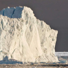 Imatge d'un iceberg a l'Antàrtida.