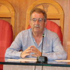El alcalde de Montblanc, Josep Andreu, en rueda de prensa presentando la liquidación del presupuesto del 2021.