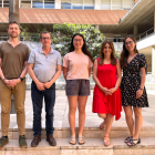 Grup de recerca de la Unitat de Nutrició Humana de la URV-IISPV-CIBERobn. D'esquerra a dreta, Jiaqi Ni, Jordi Salas-Salvadó, Nancy Babio i Stephanie K. Nishi