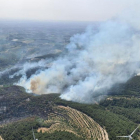 Imatge aèria del foc de la Terra Alta.