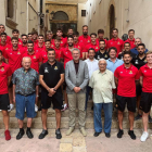 La plantilla va visitar ahir el Santuari del Loreto i la Capella de Sant Magí.