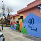Imatge del nou mural exterior del Mercat de Torreforta.