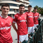 Los jugadores del Nàstic Eric Montes Arce, Javi Bonilla, Álex Quintanilla y Marc Montalvo al Balcón del Mediterráneo.