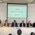 Presentació de la nova plataforma municipalista Ara Pacte Local a Barcelona.