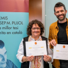 Isabel Rosich y Xavier Cela, ganadores de los premios Josep Maria Pujol y Sanmartín.