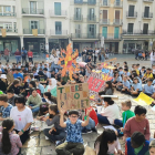 Els alumnes celebrant el Dia Contra el Canvi Climàtic.