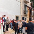 La imatge va entrar a la plaça del Rei de la mà de la Confraria dels Gitanos de Tarragona.