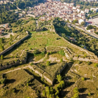 Vista aèria de les muralles de Tortosa.