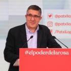 El portaveu del PSOE al congrés, Patxi L´ópez, en un acte a la seiu del PSC, a Barcelona.