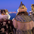 Imagen de archivo de los tres Reyes durante una visita a la ciudad.