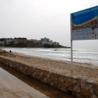 Un dels trams afectats pel darrere temporal a la platja d'Altafulla.