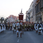 Los Armats de la Sang durante la procesión del Sant Enterrament de Tarragona.