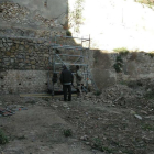 El mur romà que es troba al solar del carrer Sant Llorenç va ser objecte d'una restauració al febrer.