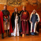 Els membres de la comitiva reial en la presentació de la 35a edició de la Setmana Medieval.