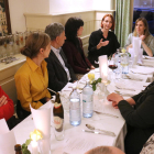 Encuentro de la consellera de Acción Exterior y Govern, Victòria Alsina y la delegada del Govern en Europa Central, Krystyna Schreiber, con catalanes residentes en Austria.