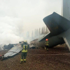Avión abatido del ejército ucraniano.