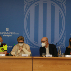 El director del Servei Català de Trànsit, Ramon Lamiel, acompañado de la delegada territorial del Gobierno en Tarragona, Teresa Pallarès, ha presentado el balance de siniestralidad en el Camp de Tarragona.