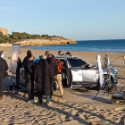 Imatge de l'anunci de Hyundai a la platja de l'Arrabassada de Tarragona.