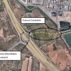 Plànol del nou vial que accedirà al polígon nord de Tarragona per l'A-27.