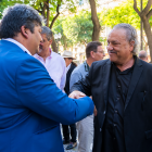 Ángel Juárez con el presidente de la Plataforma, Agustín Vázquez.