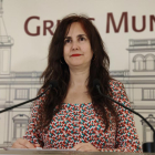 Débora García durante su comparecencia.