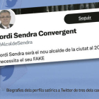 Sendra, Viñuales i l'alcalde, Pau Ricomà, tenen perfils falsos a Twitter a través dels quals persones anònimes fan paròdia.