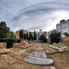 Una imatge 360º del Fòrum romà de Tarragona penjada a la plataforma
