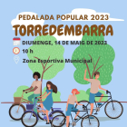 Cartel de la Pedalada popular de 2023 de Torredembarra.