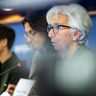 La presidenta del Banco Central Europeo (BCE), Christine Lagarde, durante un diálogo con los Eurodiputados del Comité Económico y Asuntos Monetarios en Bruselas.