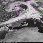 Imatge de la borrasca Noa al continent europeu.