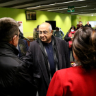 El conseller Joaquim Nadal durante la visita al Campus Terres de l'Ebre de la URV, en Tortosa.